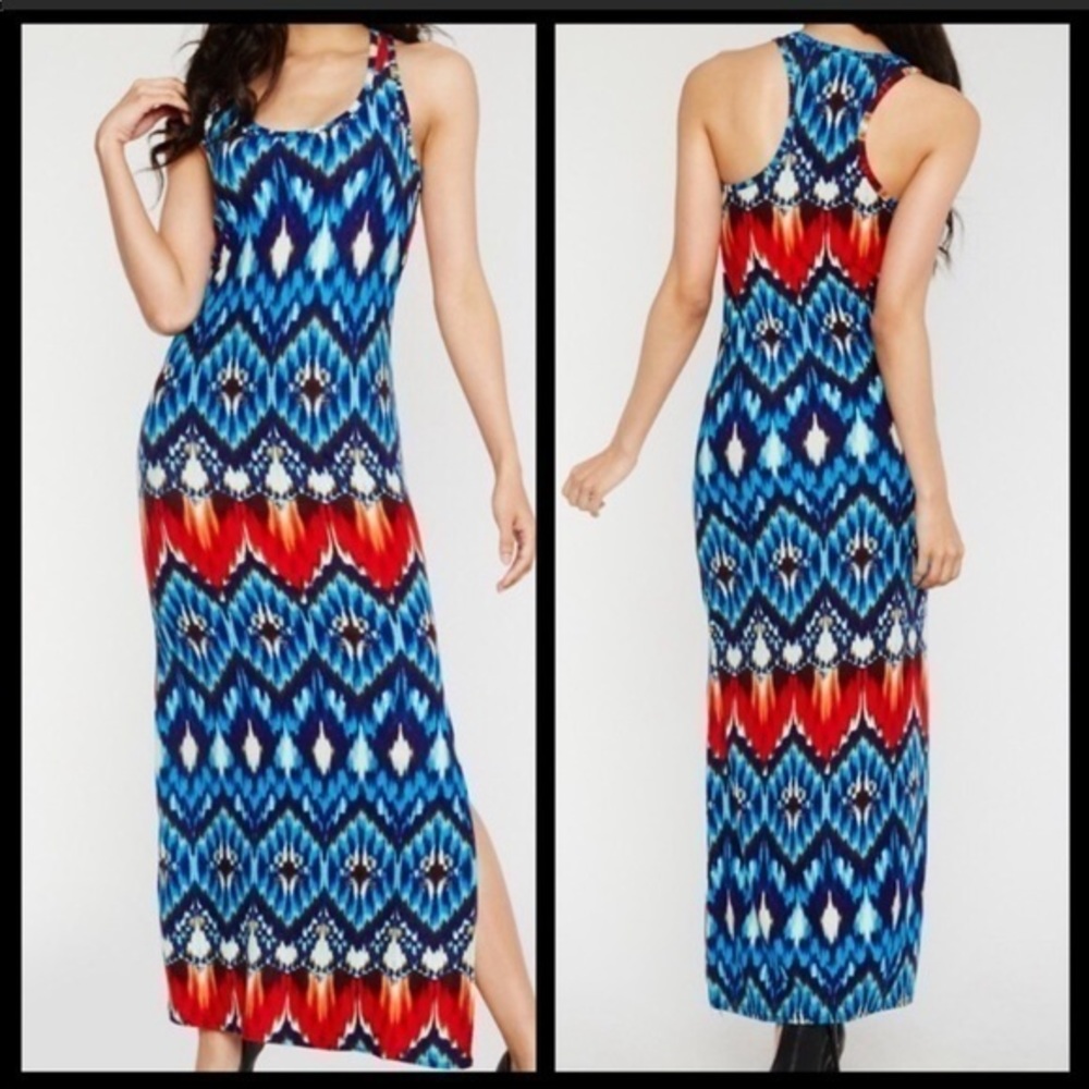 ❣️ Sale was 45$ down sizing ❣️ Body con colorful maxi dress